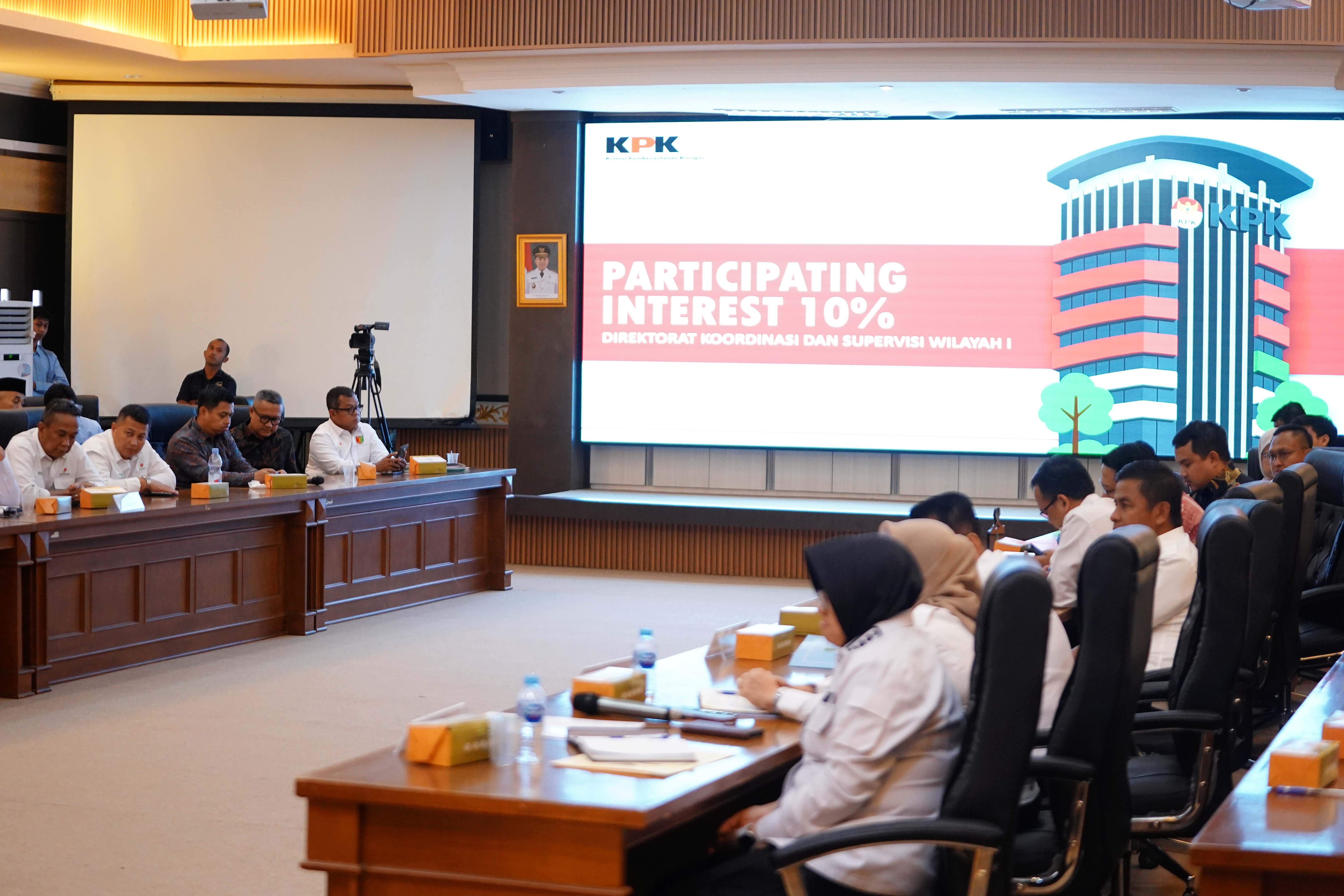 KPK Rapat Monitoring dan Evaluasi PI 10 Persen Bersama Sejumlah Bupati, BUMD Migas Riau dan KKKS